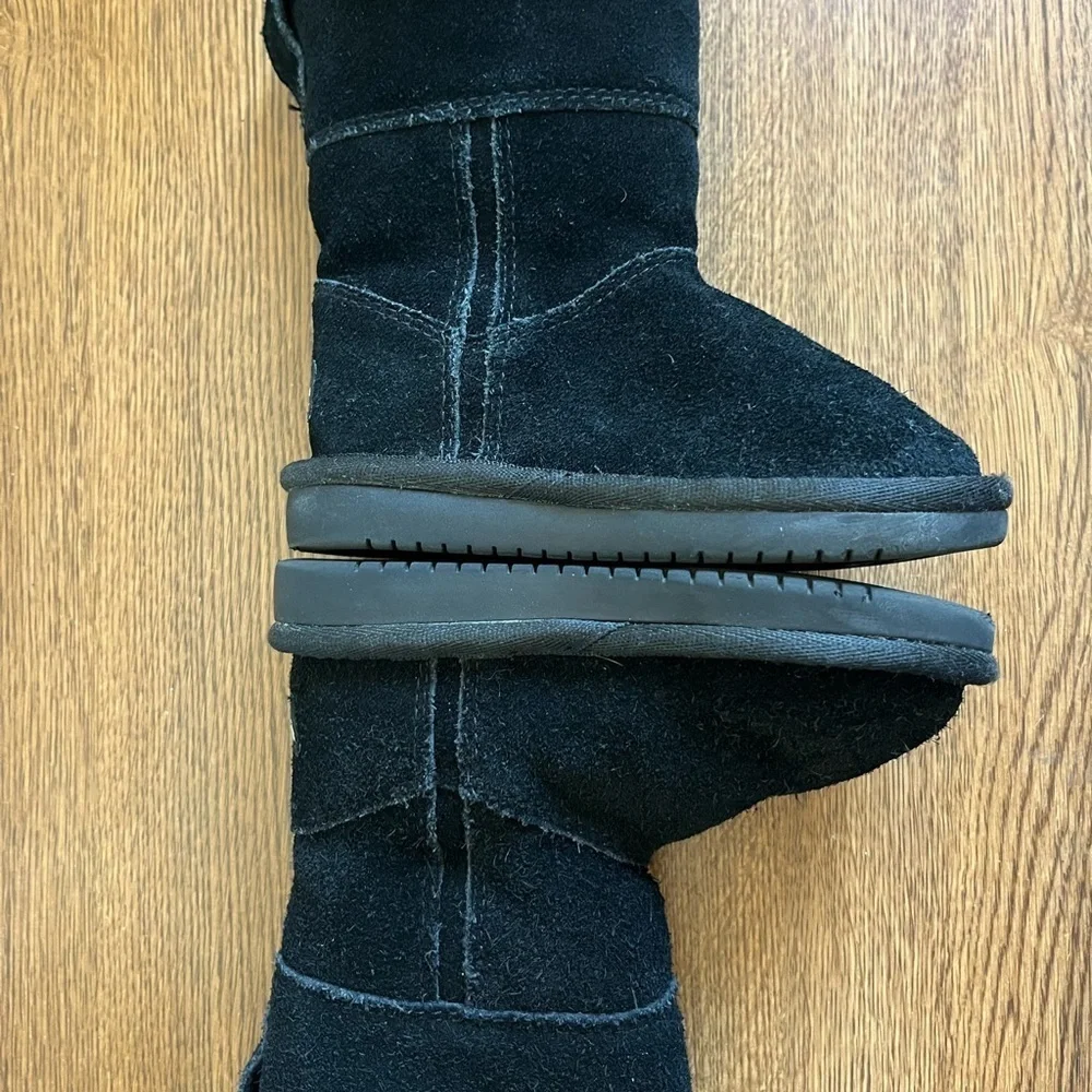 Koolaburra Toddler Boots Black Sherpa Lined Excellent Condition, Kids Size 7c